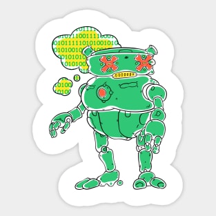 Funny robot Sticker